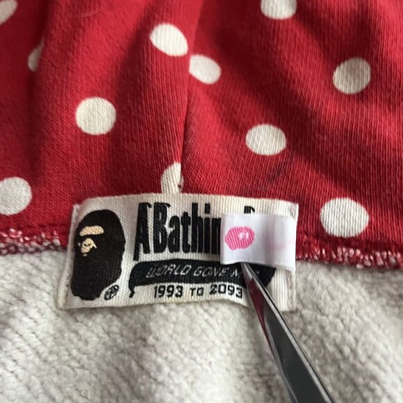 OG BAPE RED POLKA DOT SHARK ZIP UP - Picture 5 of 11